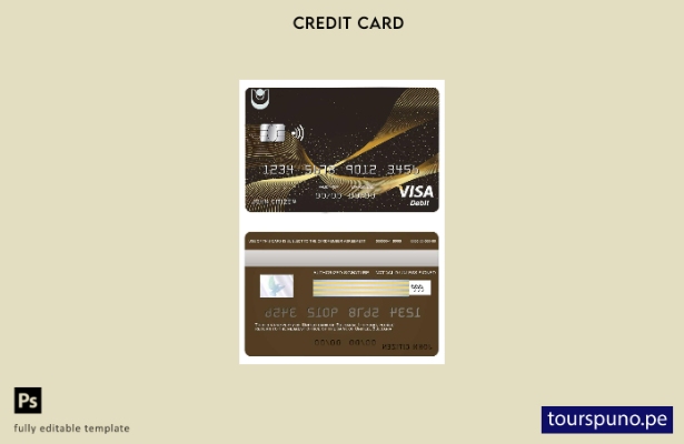 lista para imprimir plantilla de tarjeta visa de Bulgaria United Bank